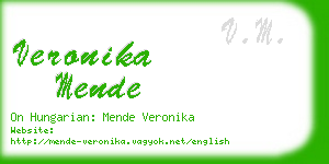 veronika mende business card